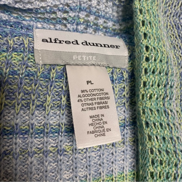 Alfred Dunner Marled Striped Open Front Cardigan PL NWT - Picture 6 of 12